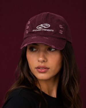 Vintage Distressed Burgundy Cap