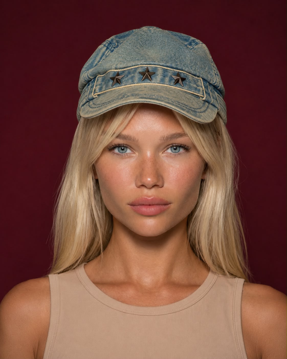 Vintage Denim Star Cap