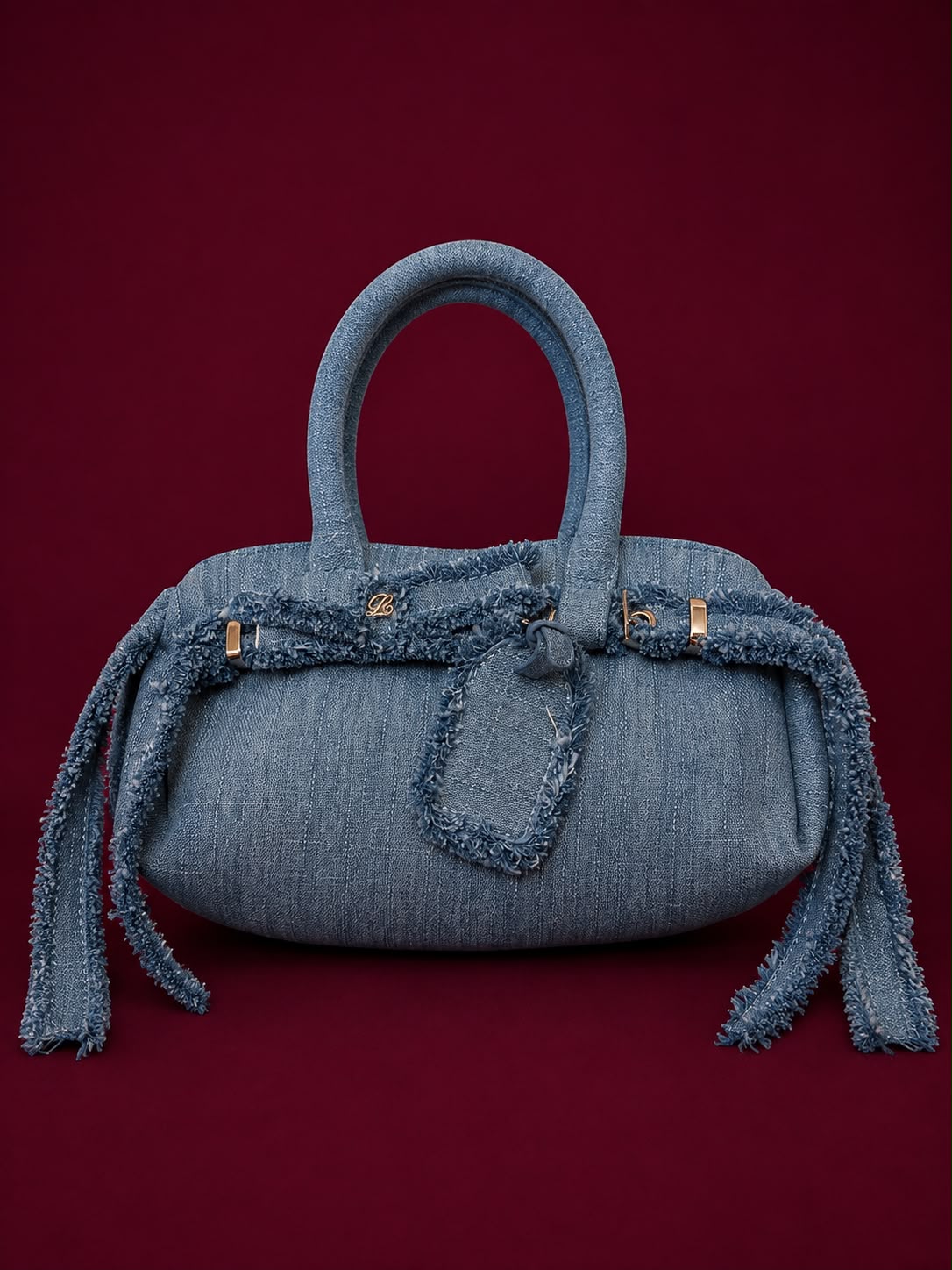 Frayed Denim Handbag