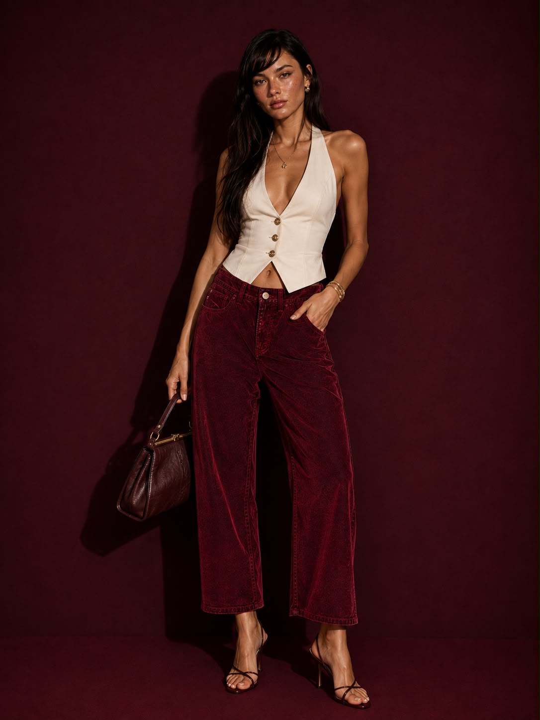Faiminé Limited Edition Burgundy Denim