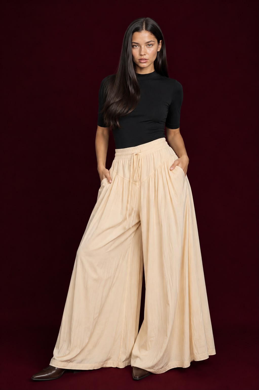Soft Flow Wide-Leg Pants